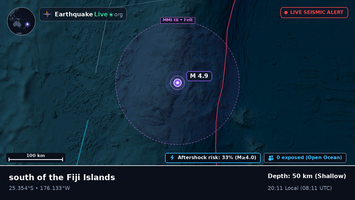 South Pacific Ocean (Kermadec Islands)