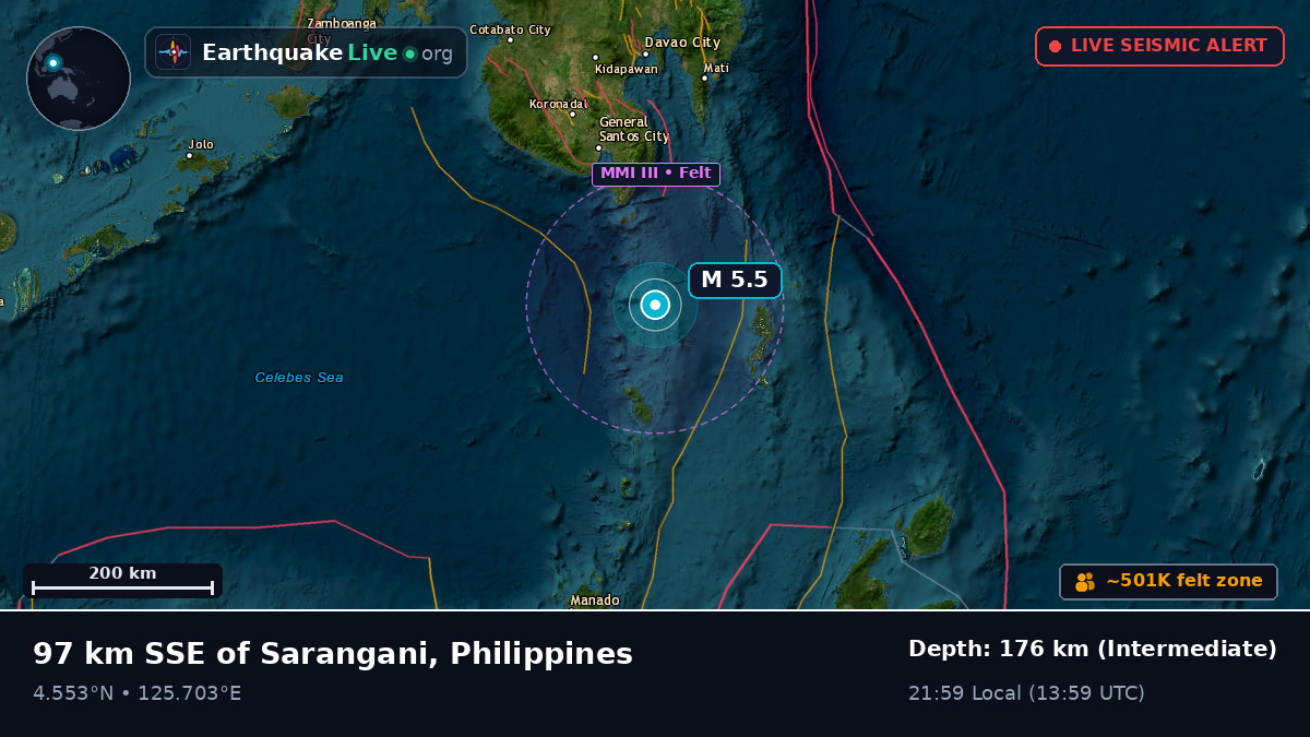 Off the coast of General Santos, Philippines