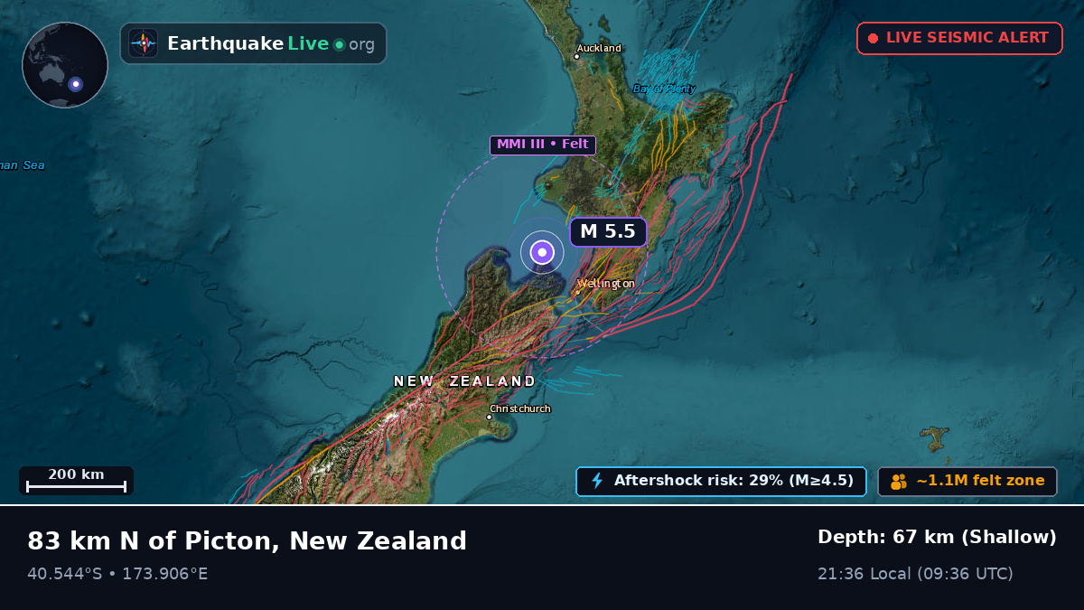 Off the coast of Nelson, New Zealand