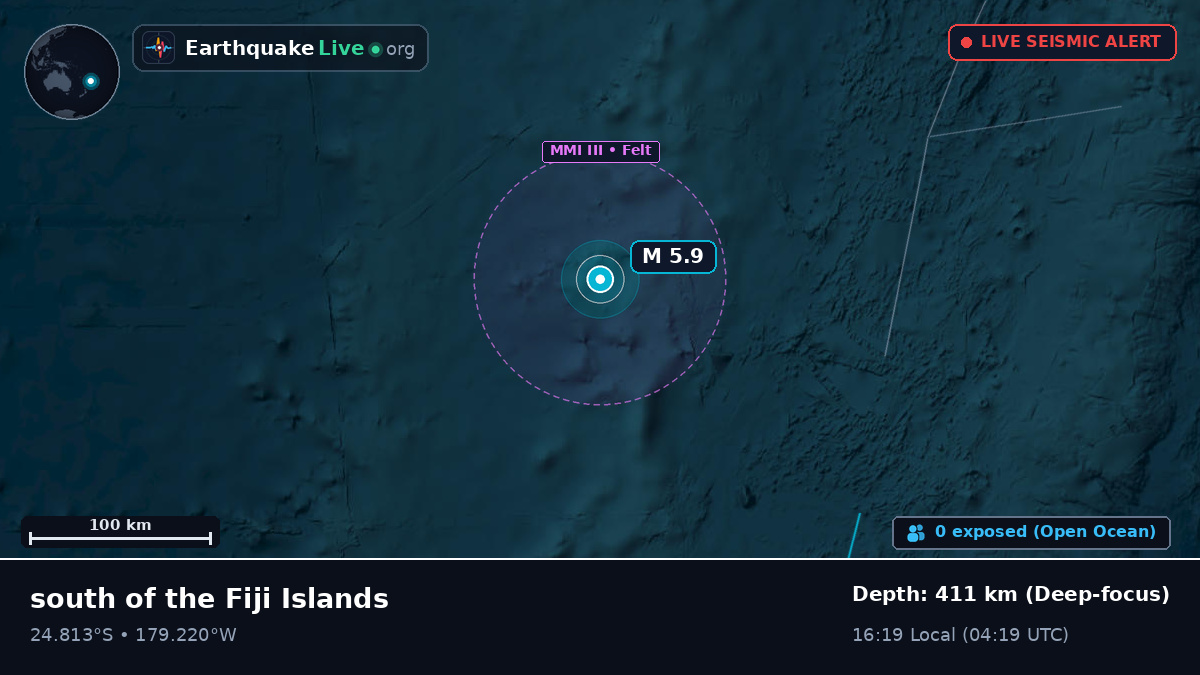 South Pacific Ocean (Kermadec Islands)