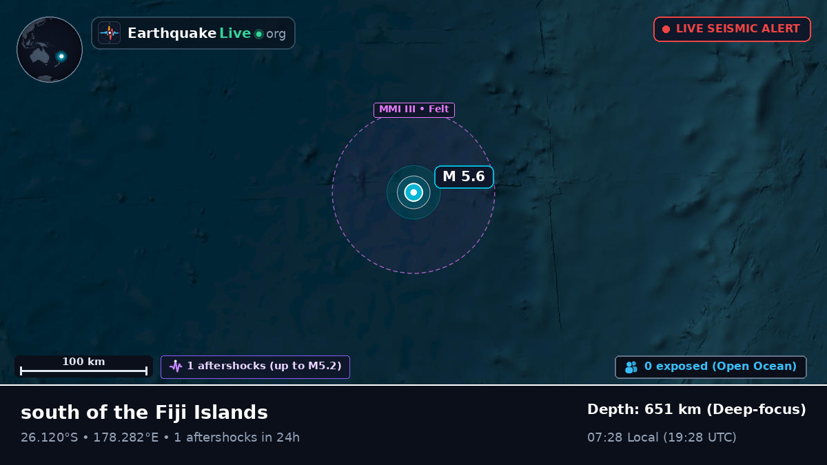 South Pacific Ocean (Kermadec Islands)
