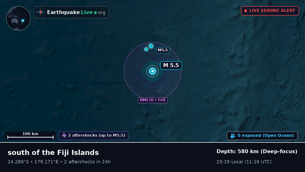 South Pacific Ocean (Kermadec Islands)