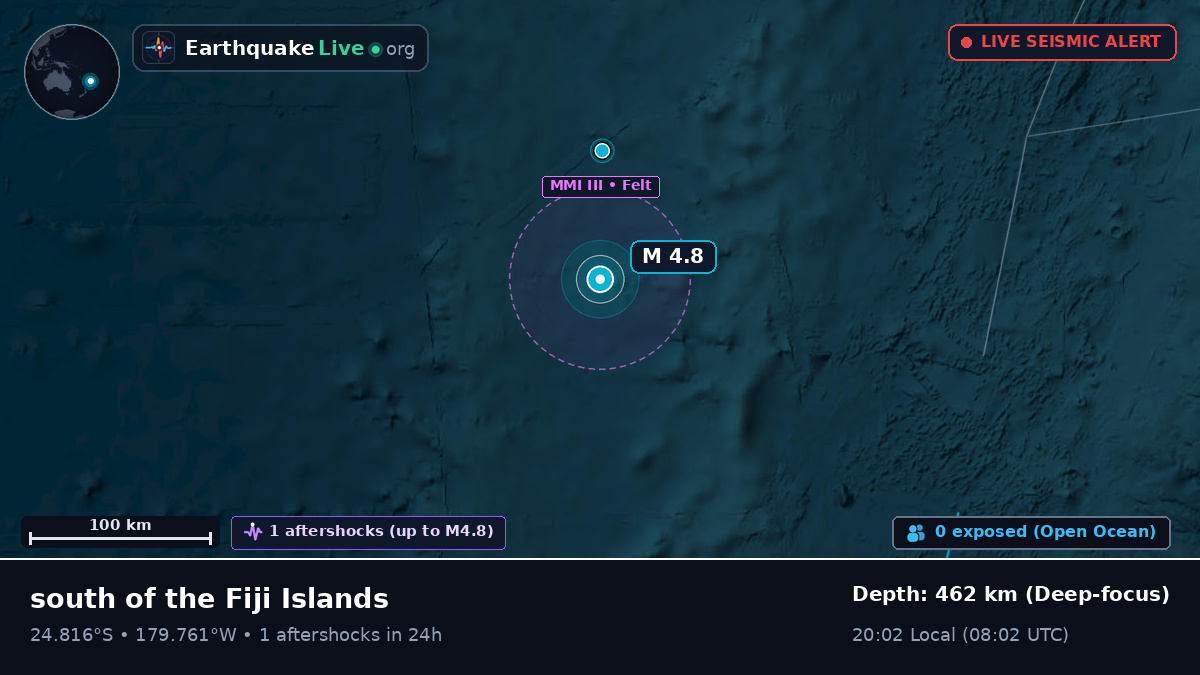 South Pacific Ocean (Kermadec Islands)