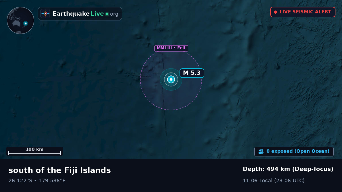 South Pacific Ocean (Kermadec Islands)
