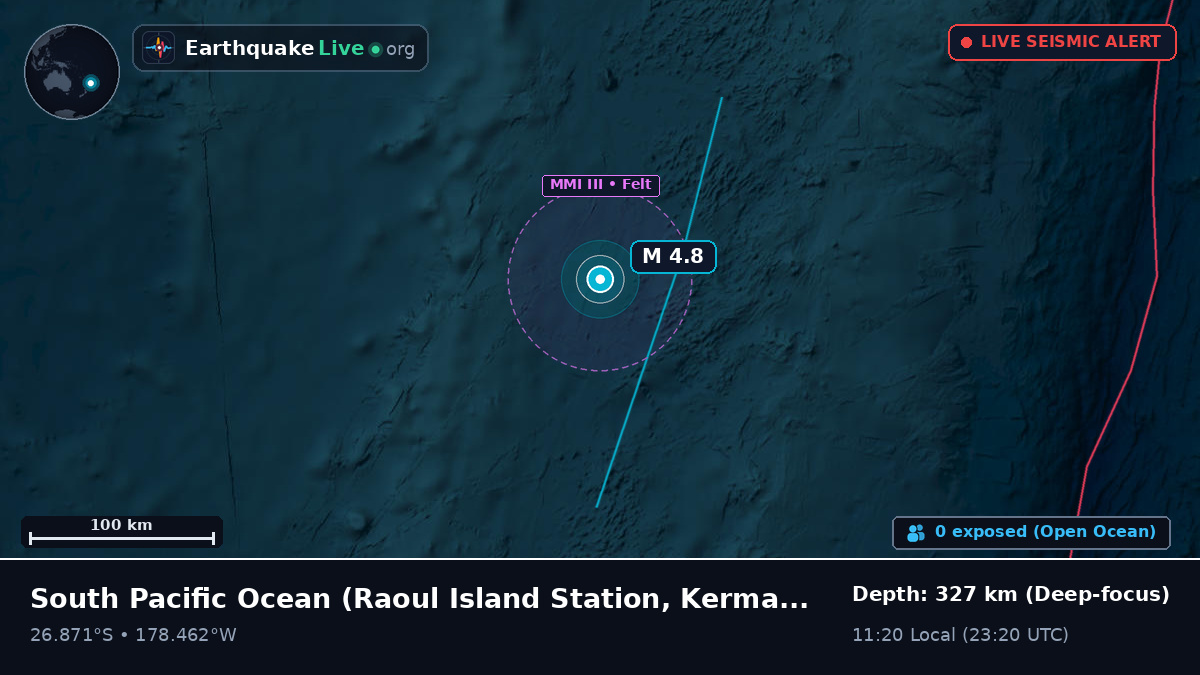 South Pacific Ocean (Kermadec Islands)