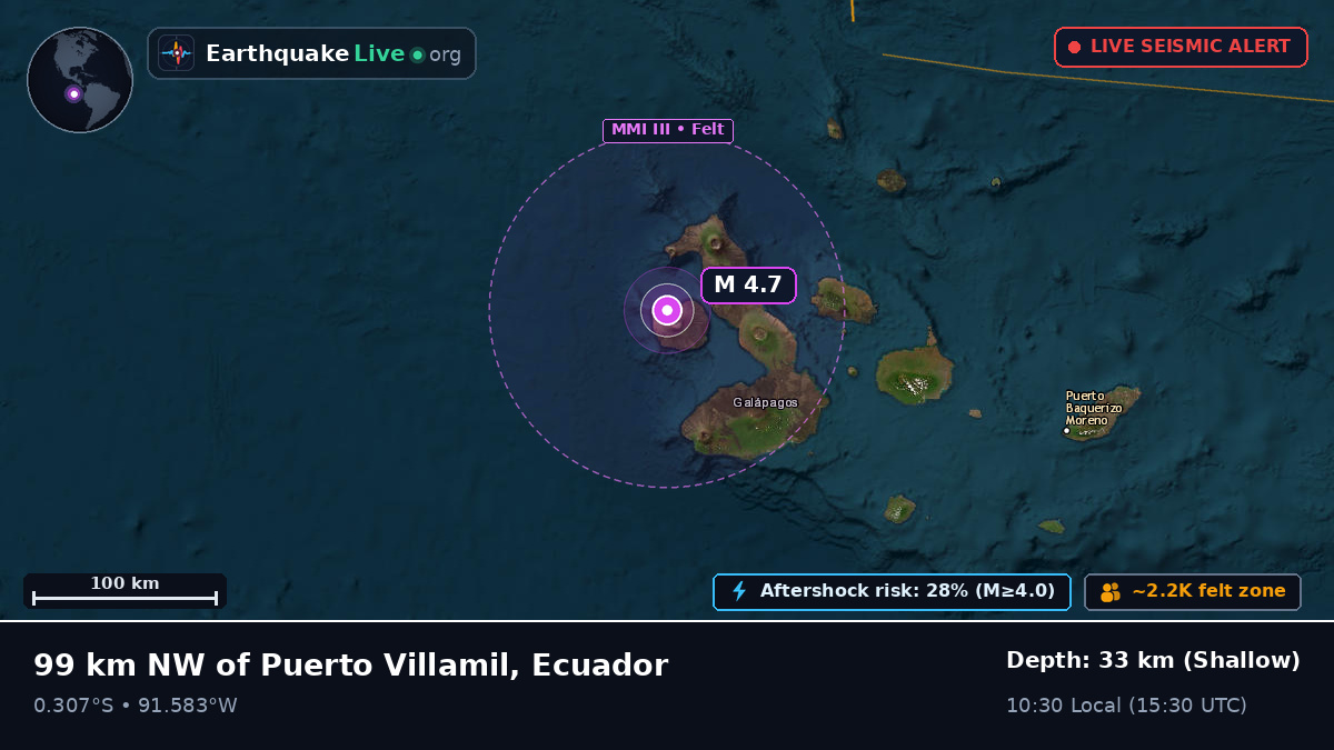 Off the coast of Puerto Baquerizo Moreno, Ecuador