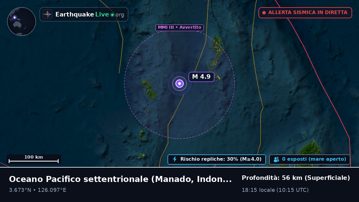 Oceano Pacifico settentrionale (Indonesia)