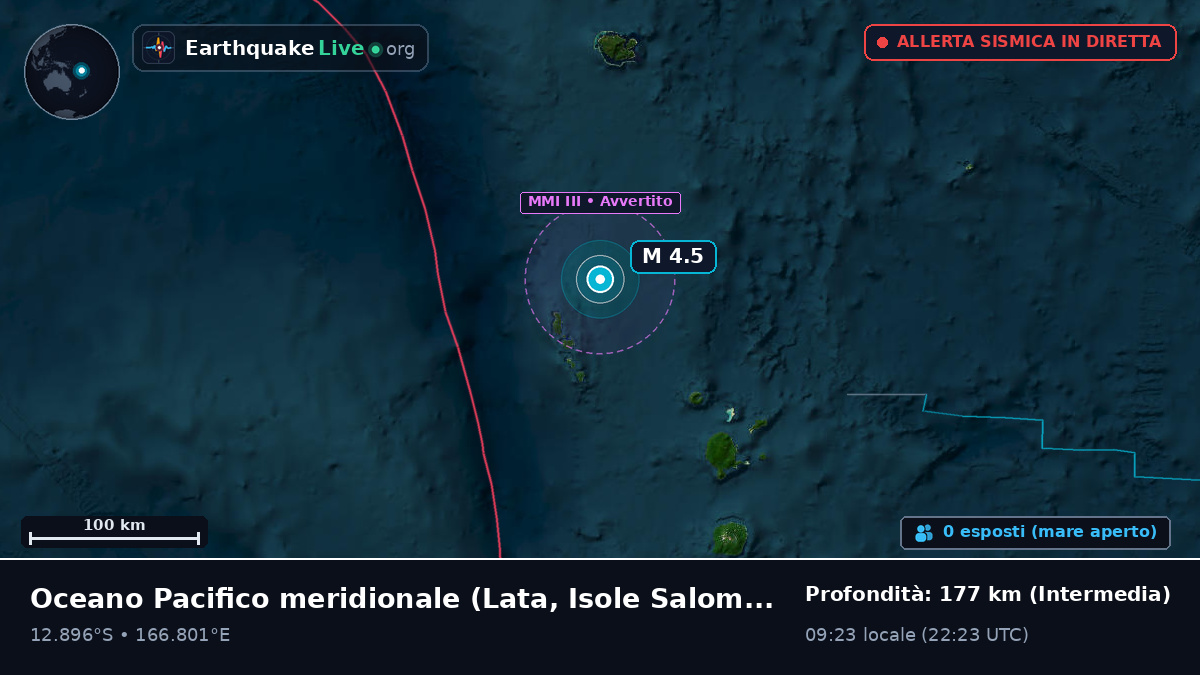 Oceano Pacifico meridionale (Isole Salomone)