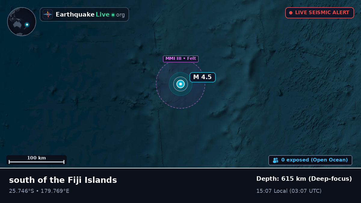 South Pacific Ocean (Kermadec Islands)