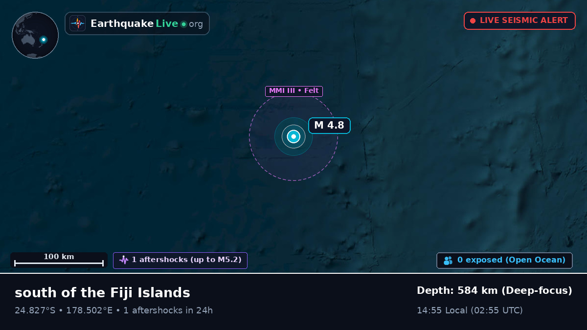 South Pacific Ocean (Kermadec Islands)