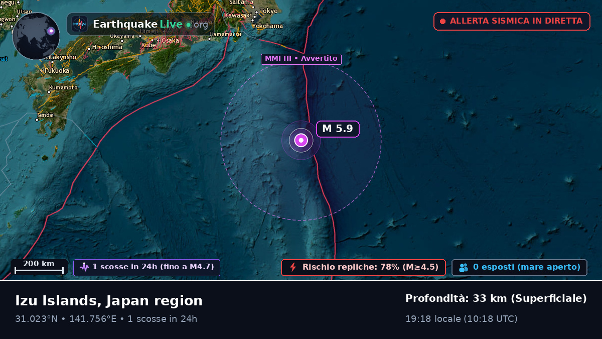 Oceano Pacifico settentrionale (Giappone)