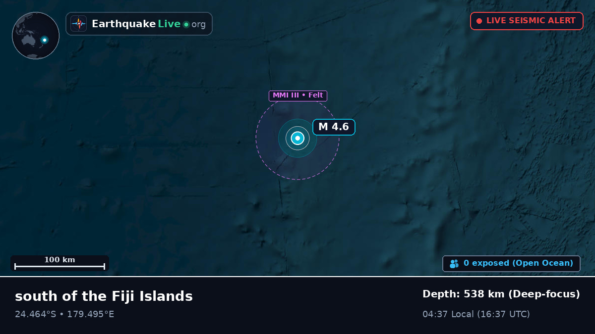 South Pacific Ocean (Kermadec Islands)