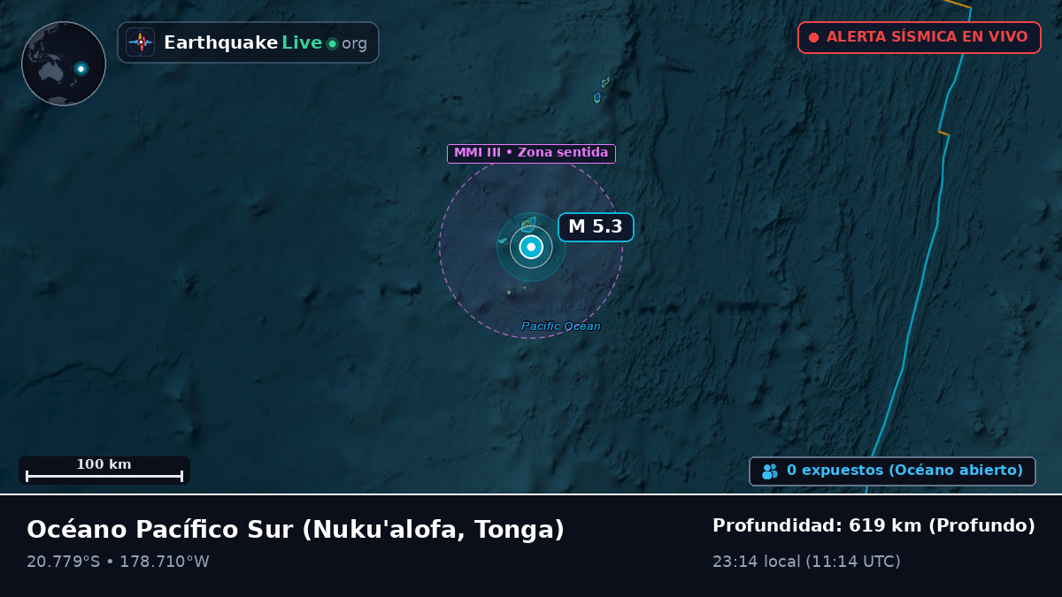 Océano Pacífico Sur (Tonga)