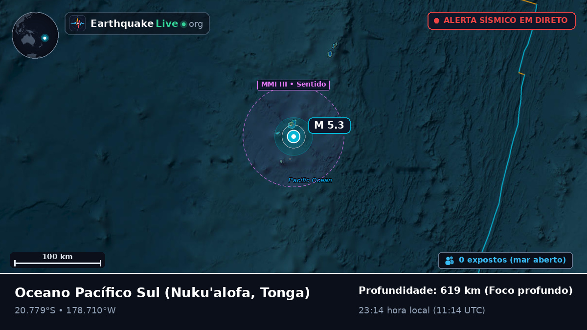 Oceano Pacífico Sul (Tonga)