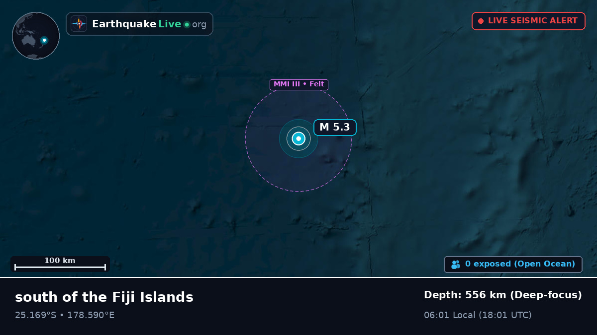 South Pacific Ocean (Kermadec Islands)