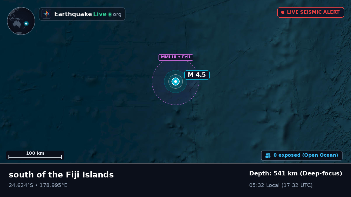 South Pacific Ocean (Kermadec Islands)