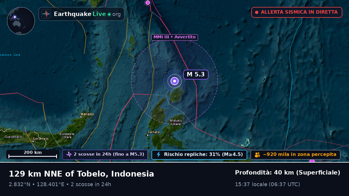 Oceano Pacifico settentrionale (Indonesia)