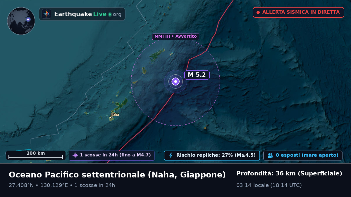 Oceano Pacifico settentrionale (Giappone)