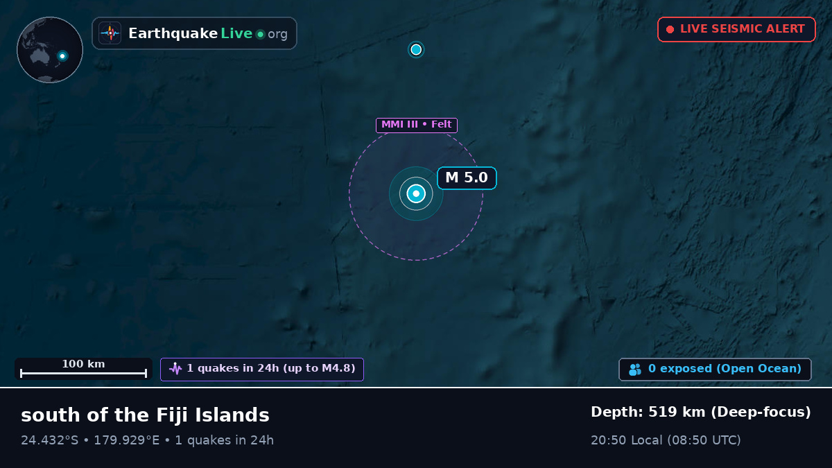 South Pacific Ocean (Kermadec Islands)
