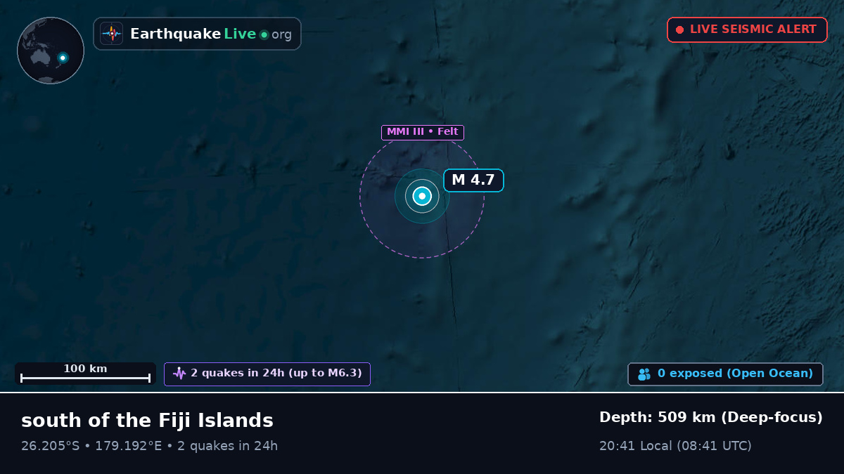 South Pacific Ocean (Kermadec Islands)
