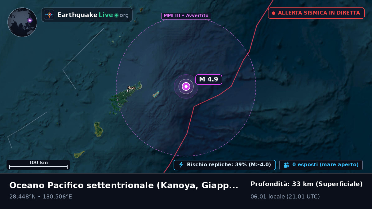 Oceano Pacifico settentrionale (Giappone)