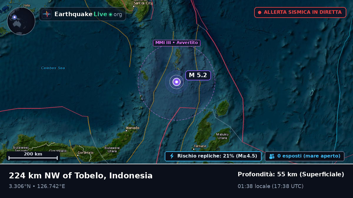 Oceano Pacifico settentrionale (Indonesia)