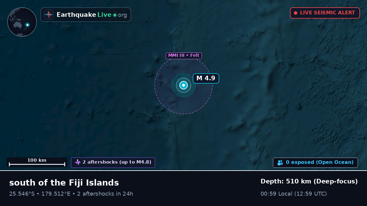 South Pacific Ocean (Kermadec Islands)