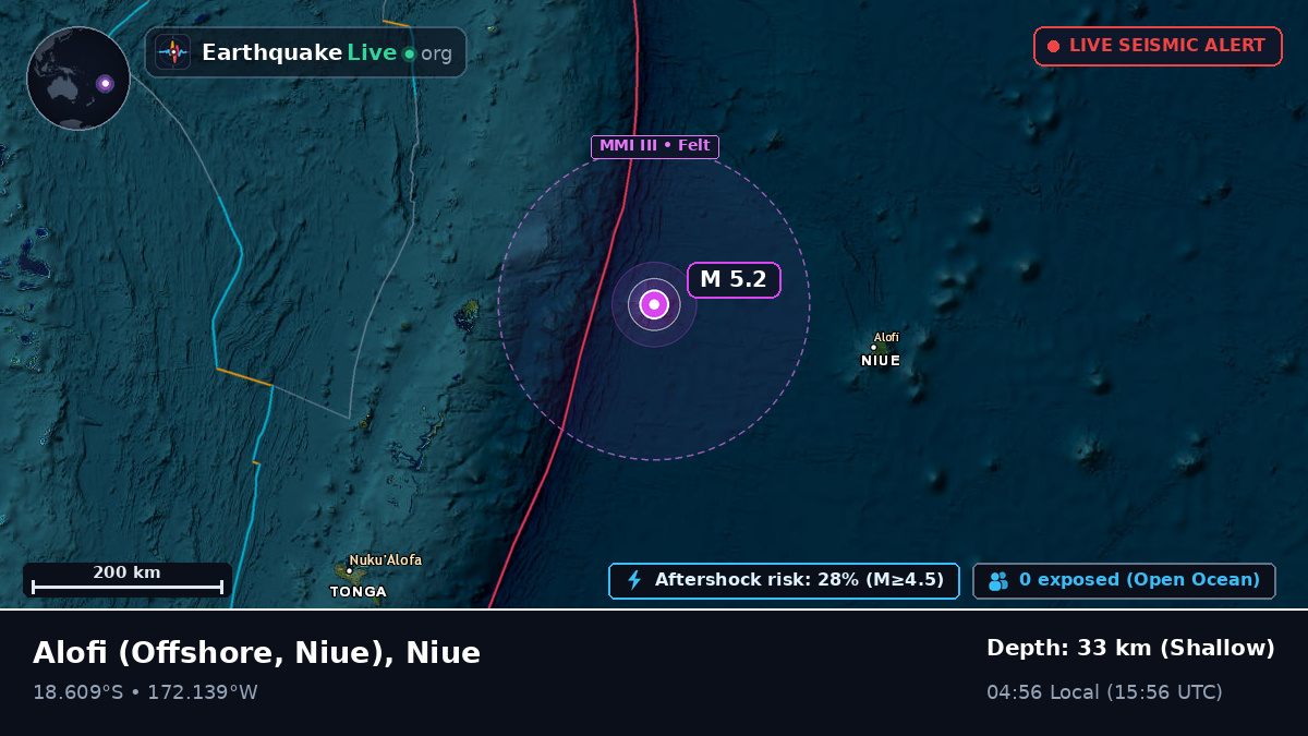 Off the coast of Alofi, Niue