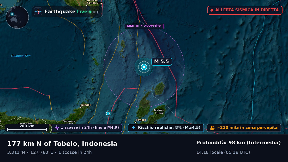 Oceano Pacifico settentrionale (Indonesia)