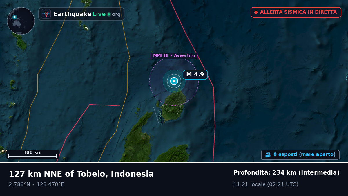 Oceano Pacifico settentrionale (Indonesia)
