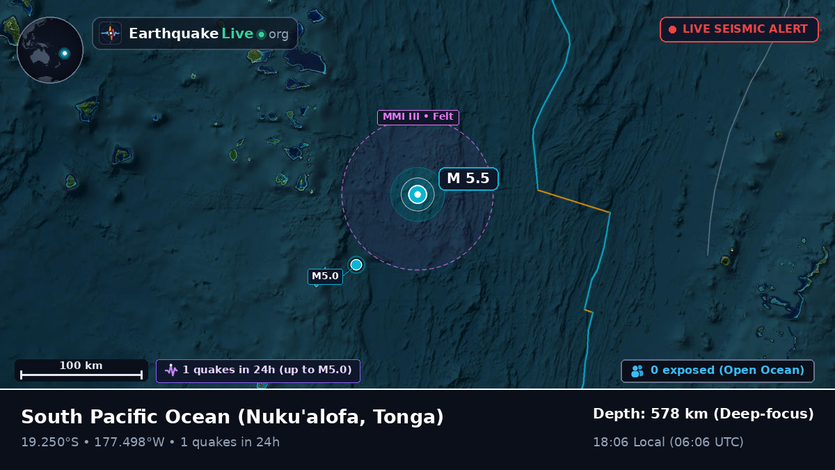 South Pacific Ocean (Tonga)