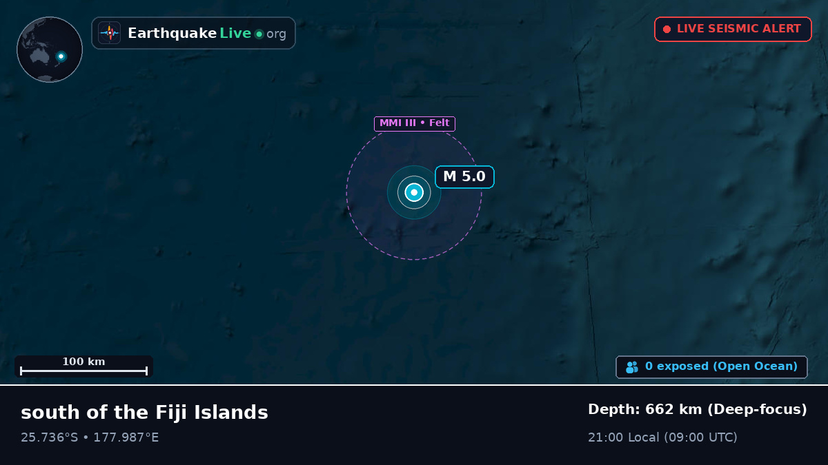 South Pacific Ocean (Kermadec Islands)