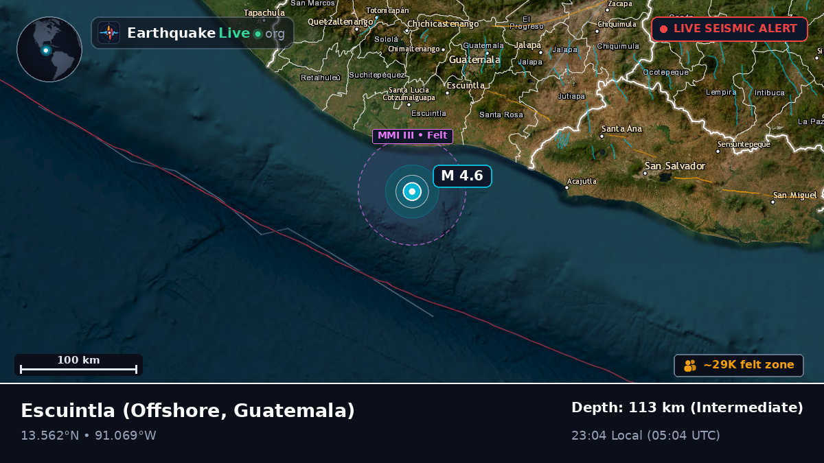 Off the coast of Escuintla, Guatemala