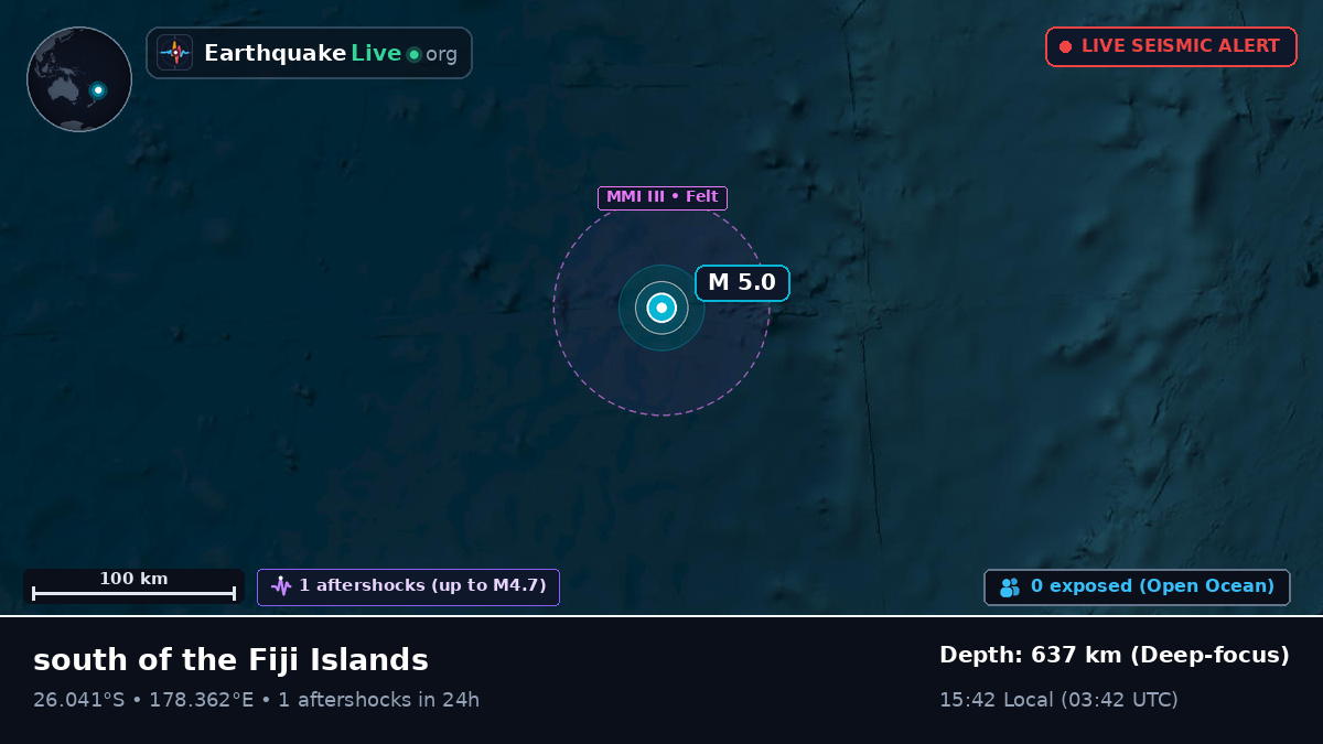 South Pacific Ocean (Kermadec Islands)