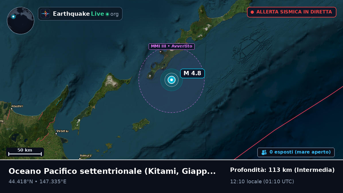 Oceano Pacifico settentrionale (Giappone)