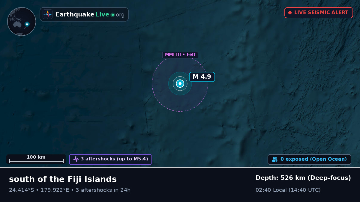 South Pacific Ocean (Kermadec Islands)