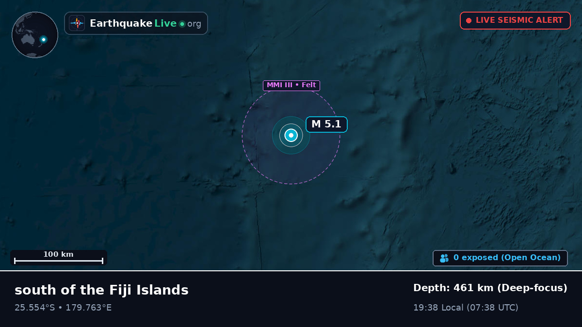 South Pacific Ocean (Kermadec Islands)
