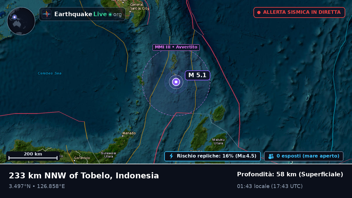 Oceano Pacifico settentrionale (Indonesia)