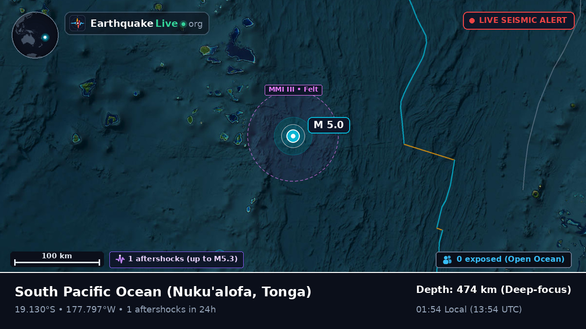 South Pacific Ocean (Tonga)