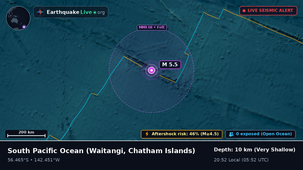 South Pacific Ocean (Chatham Islands)