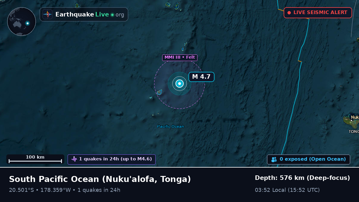 South Pacific Ocean (Tonga)
