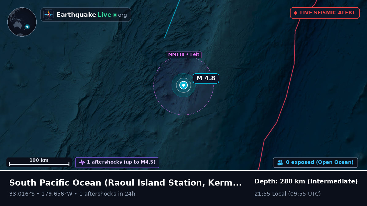 South Pacific Ocean (Kermadec Islands)