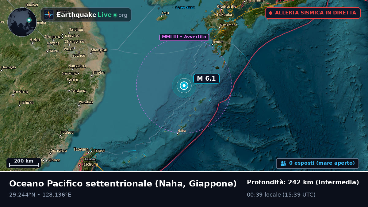 Oceano Pacifico settentrionale (Giappone)