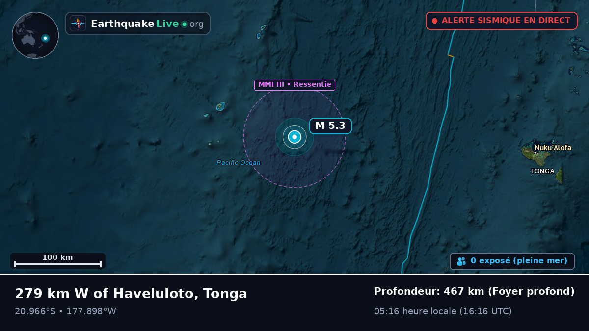 Océan Pacifique Sud (Tonga)