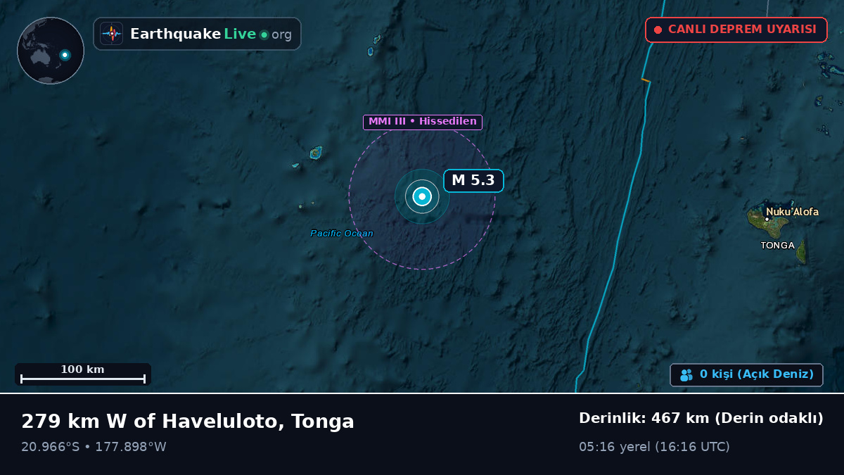 Güney Pasifik Okyanusu (Tonga)