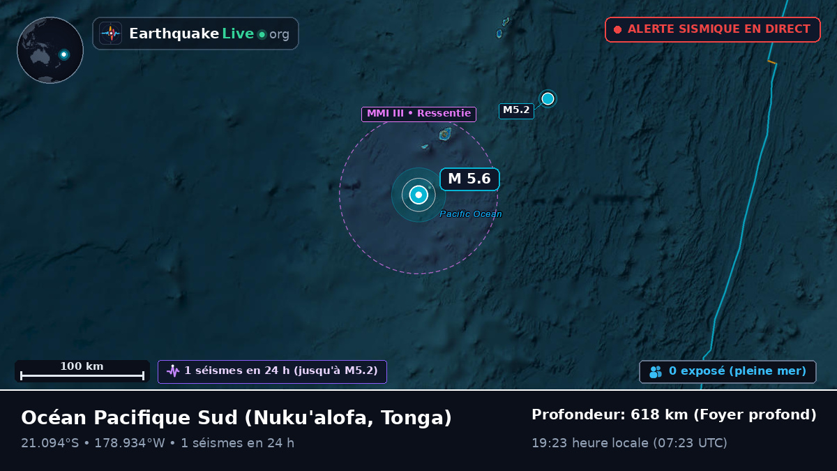 Océan Pacifique Sud (Tonga)