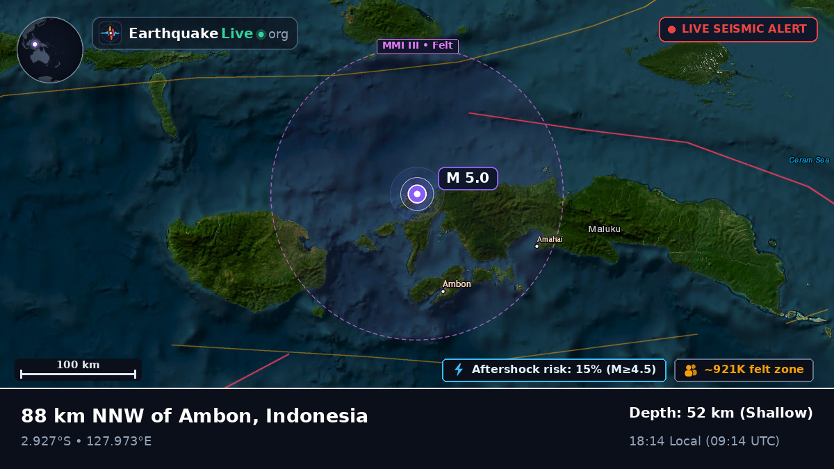 Off the coast of Ambon, Indonesia