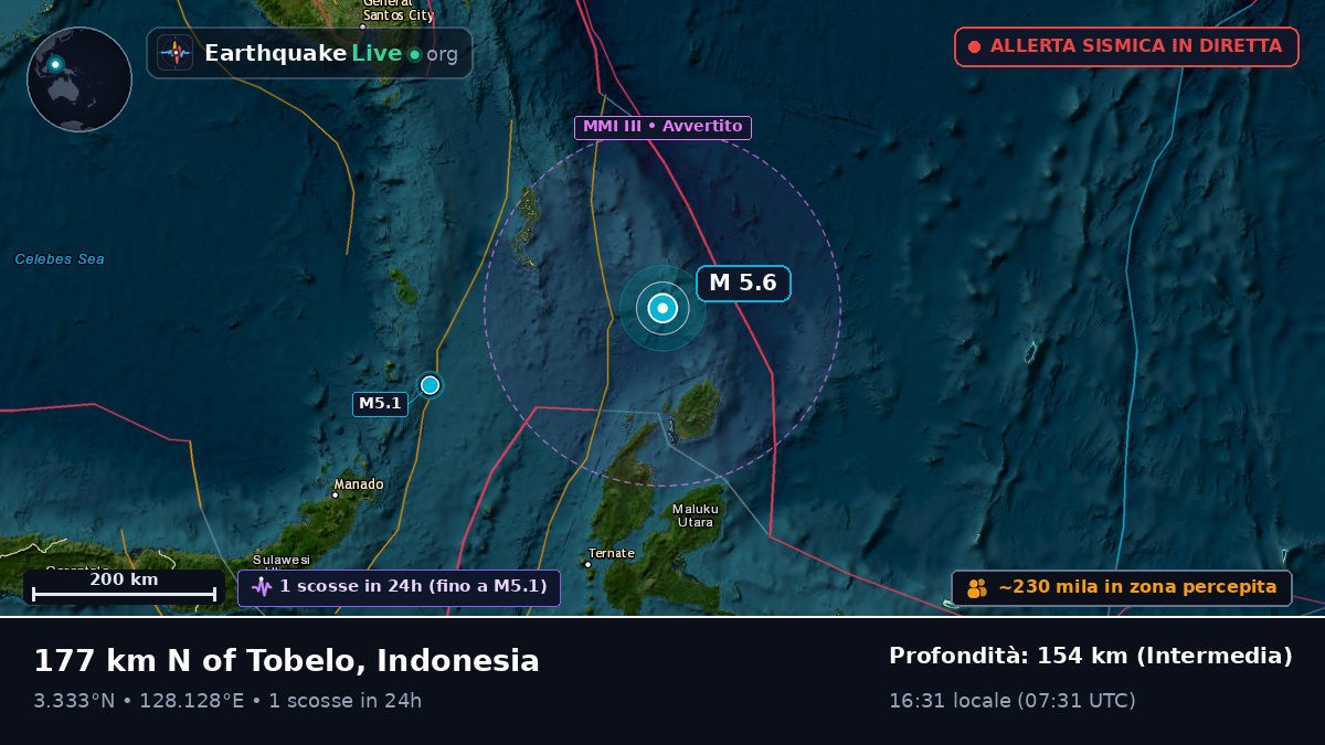Oceano Pacifico settentrionale (Indonesia)