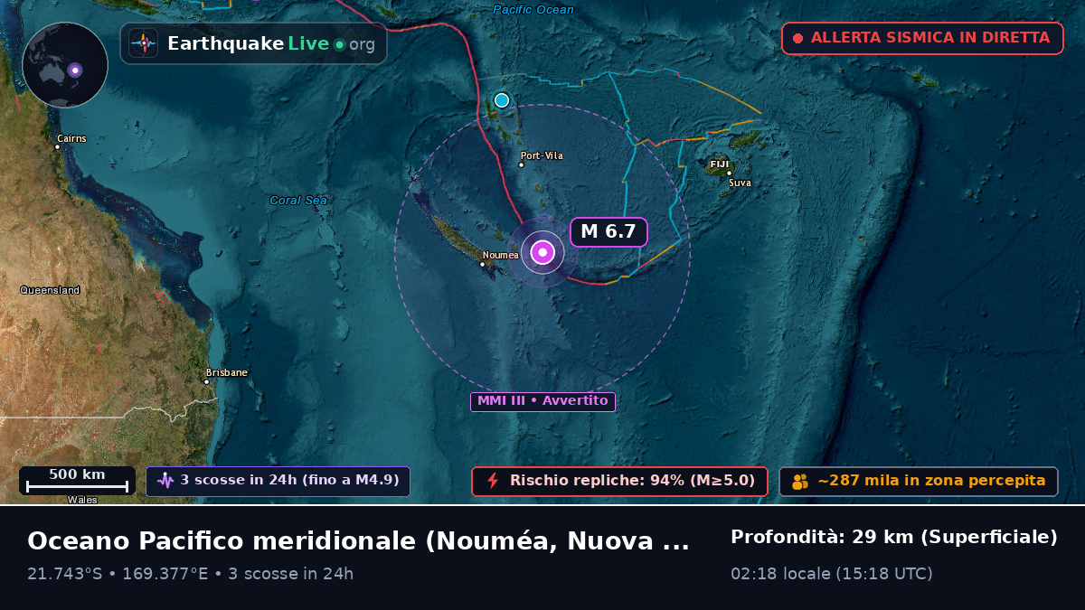 Oceano Pacifico meridionale (Nuova Caledonia)