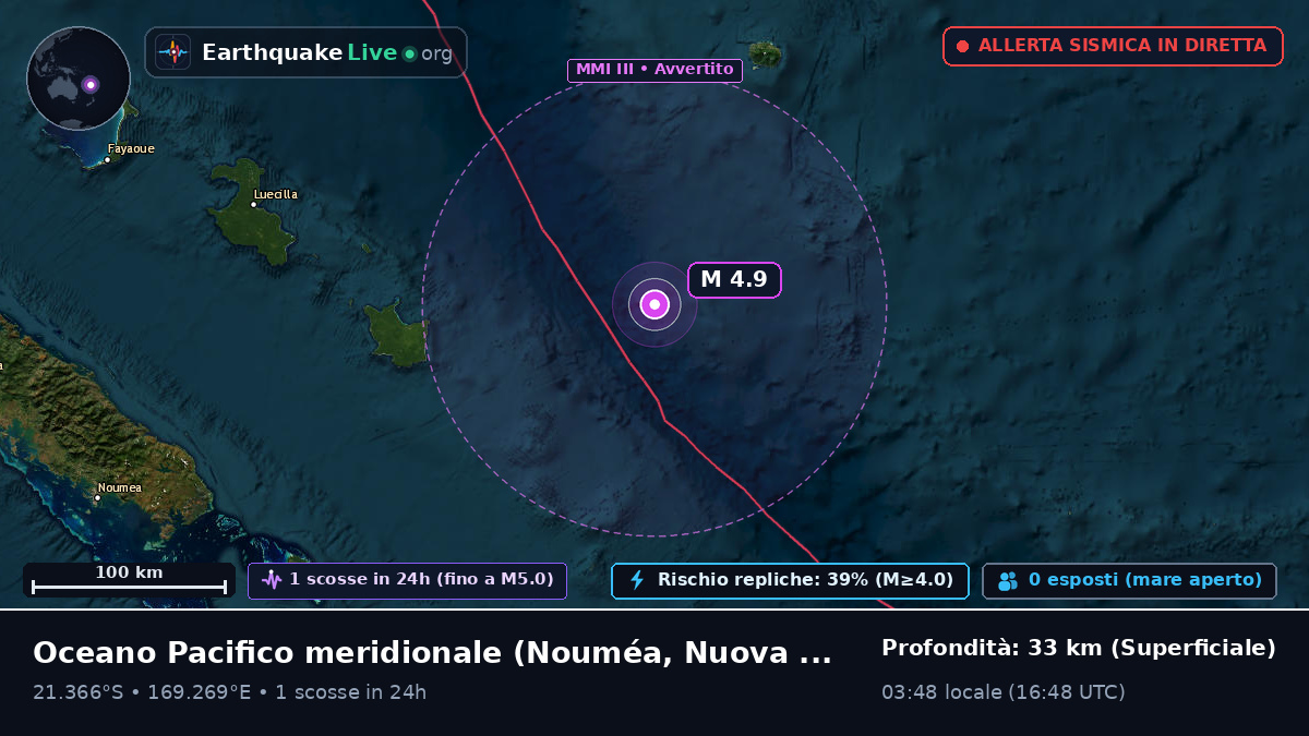 Oceano Pacifico meridionale (Nuova Caledonia)
